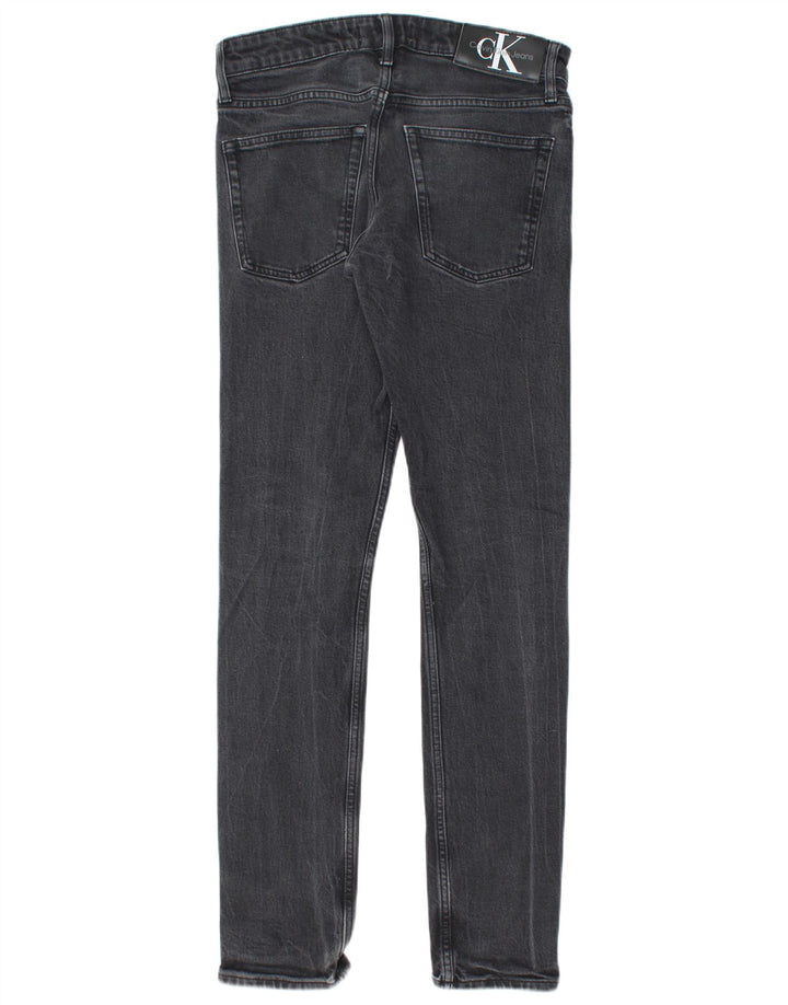 Calvin Klein Mens Distressed Slim Jeans W29 L32 Black Cotton