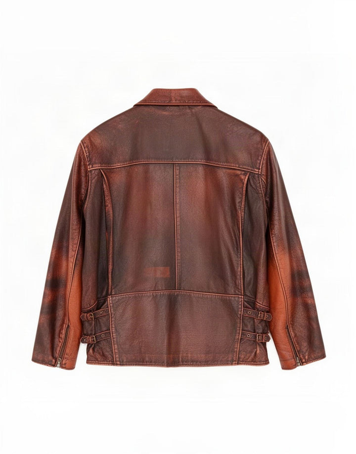 Vintage Mens Leather Jacket UK 36 Small Brown