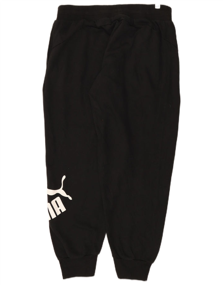Puma Mens Graphic Tracksuit Trousers Joggers Large  Black Cotton