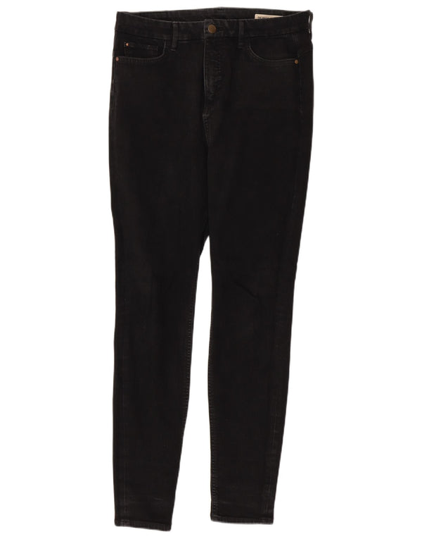 Marks & Spencer Womens Skinny Jeans UK 12 Medium W32 L29 Black Cotton