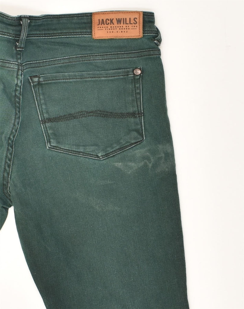 JACK WILLS Womens Skinny Jeans W28 L32 Green Cotton | Vintage Jack Wills | Thrift | Second-Hand Jack Wills | Used Clothing | Messina Hembry 