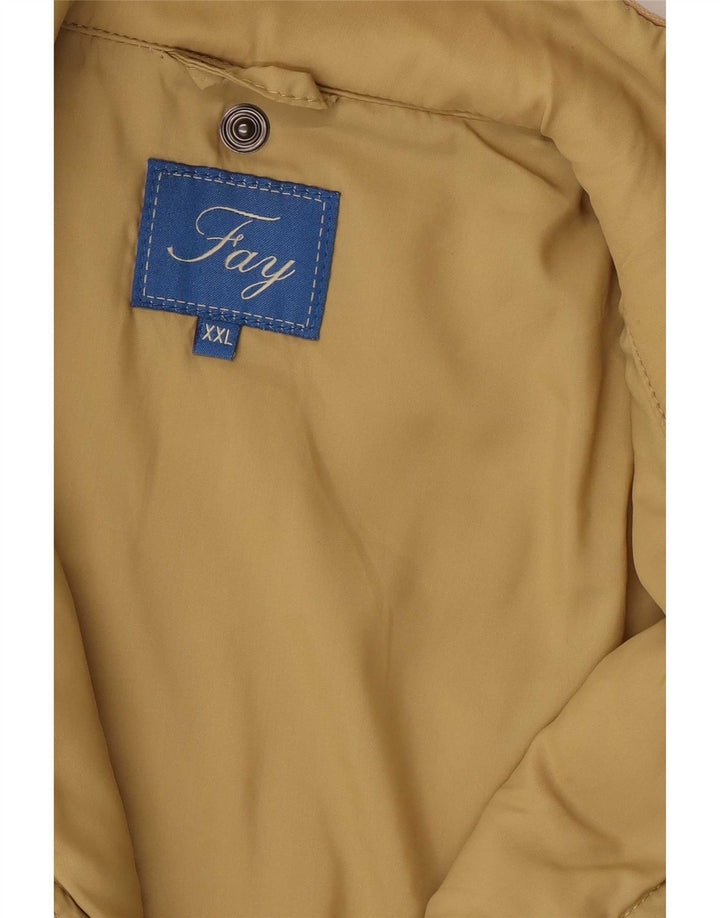 Fay Womens Padded Jacket UK 20 2XL Beige Colourblock
