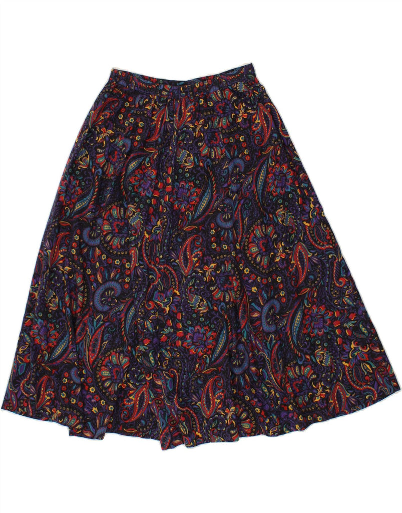 VINTAGE Womens A-Line Skirt UK  8 Small Multicoloured Paisley | Vintage Vintage | Thrift | Second-Hand Vintage | Used Clothing | Messina Hembry 