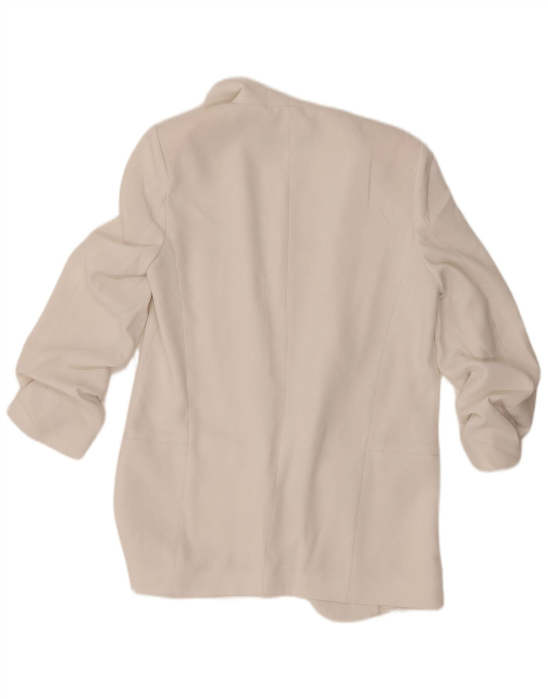 Zara Womens 3/4 Sleeve Open Blazer Jacket UK 10 Small White