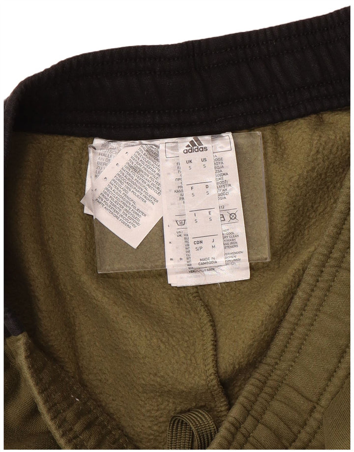ADIDAS Mens Tracksuit Trousers Small  Khaki Cotton