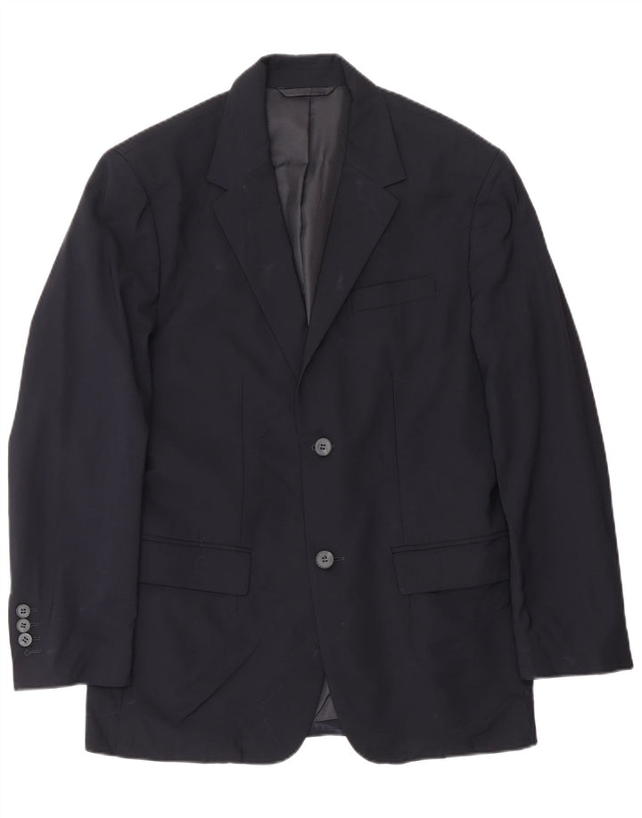 Cos Mens 2 Button Blazer Jacket EU 46 Small Navy Blue Wool