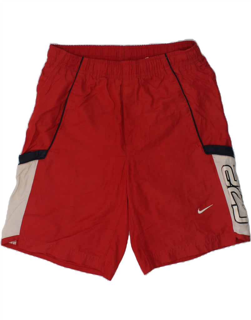 NIKE Boys Graphic Sport Shorts 10-11 Years Medium Red | Vintage Nike | Thrift | Second-Hand Nike | Used Clothing | Messina Hembry 