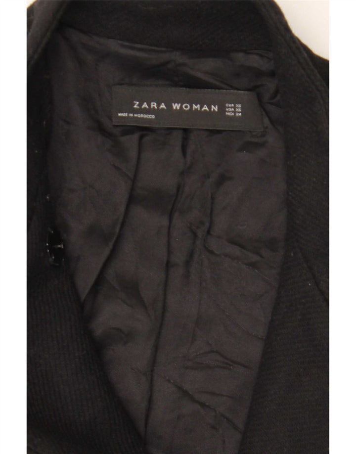 Zara Womens Overcoat UK 6 XS Black