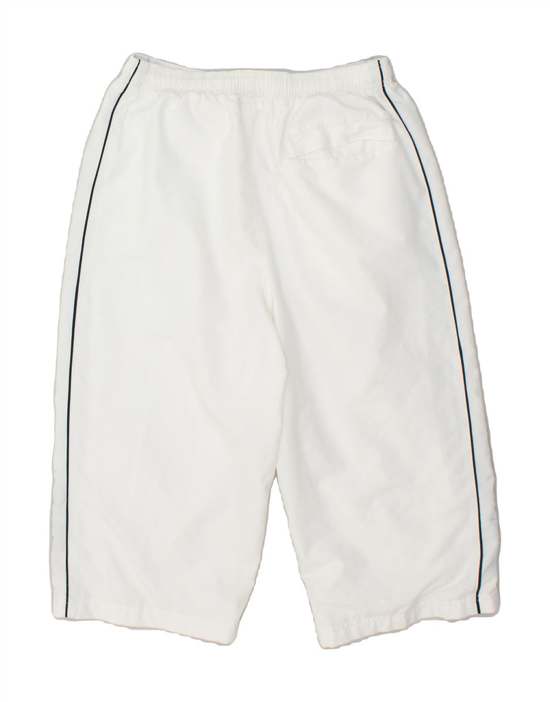 REEBOK Mens Bermuda Sport Shorts Small White Polyester | Vintage Reebok | Thrift | Second-Hand Reebok | Used Clothing | Messina Hembry 