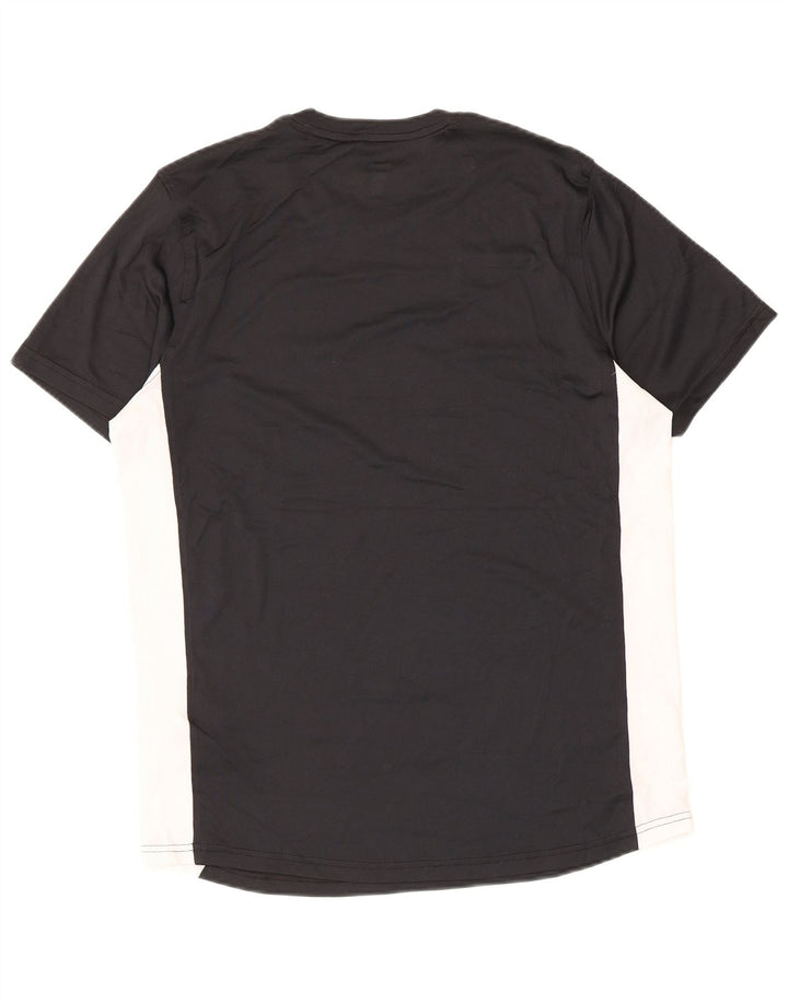 Under Armour Mens Fitted T-Shirt Top Large Black Colourblock Polyester