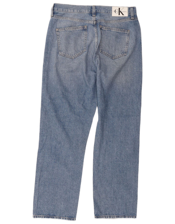 Calvin Klein Mens High Waist Straight Jeans W30 L27 Blue