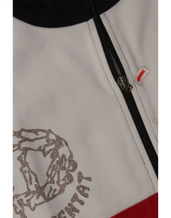 Adidas Mens Graphic Tracksuit Top Jacket XL Black Colourblock Cotton