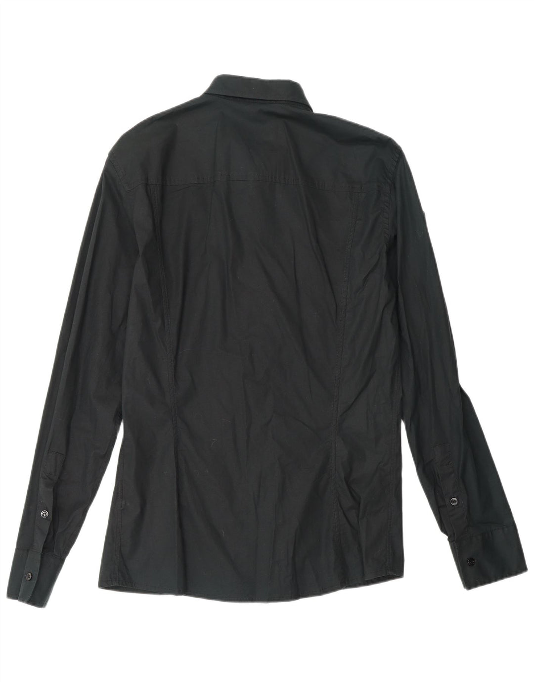 BIKKEMBERGS Mens Graphic Shirt Large Black Cotton