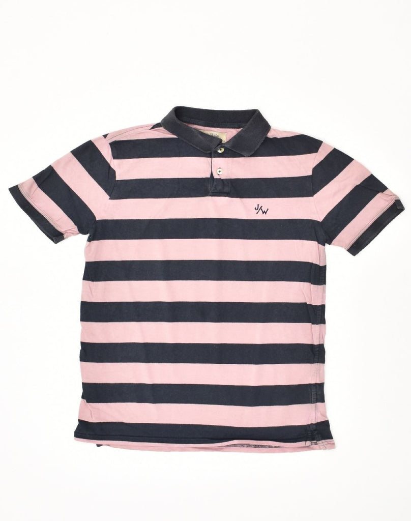 JACK WILLS Mens Polo Shirt XS Pink Striped Cotton | Vintage Jack Wills | Thrift | Second-Hand Jack Wills | Used Clothing | Messina Hembry 