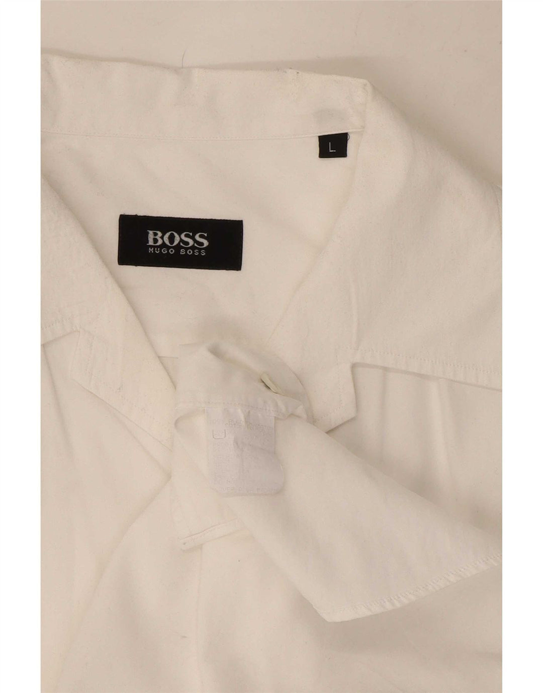 Hugo Boss Mens Shirt Large White Cotton