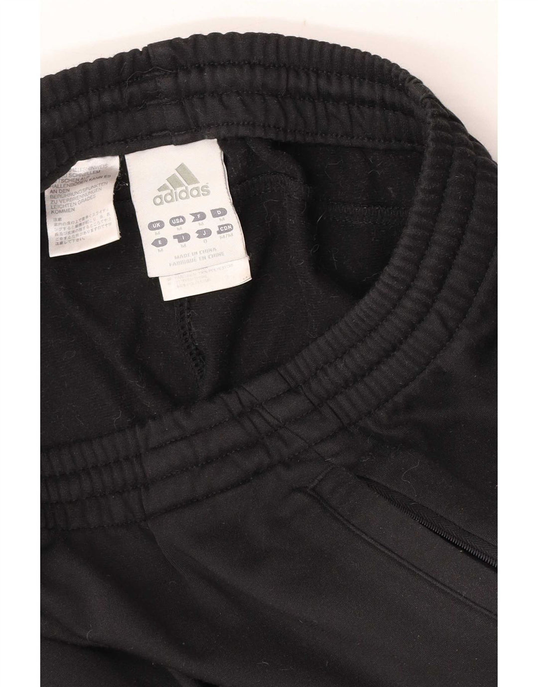 Adidas Mens Tracksuit Trousers Medium Black Polyester
