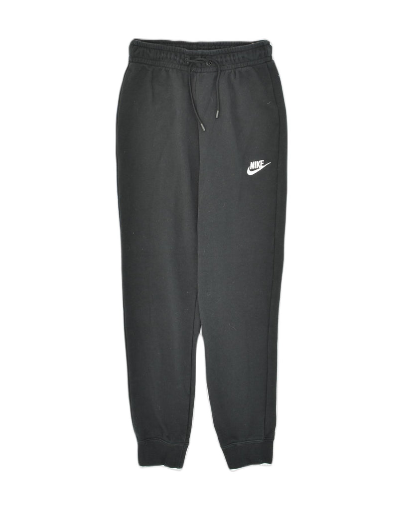 NIKE Girls Tracksuit Trousers Joggers 7-8 Years XS Black Cotton | Vintage Nike | Thrift | Second-Hand Nike | Used Clothing | Messina Hembry 