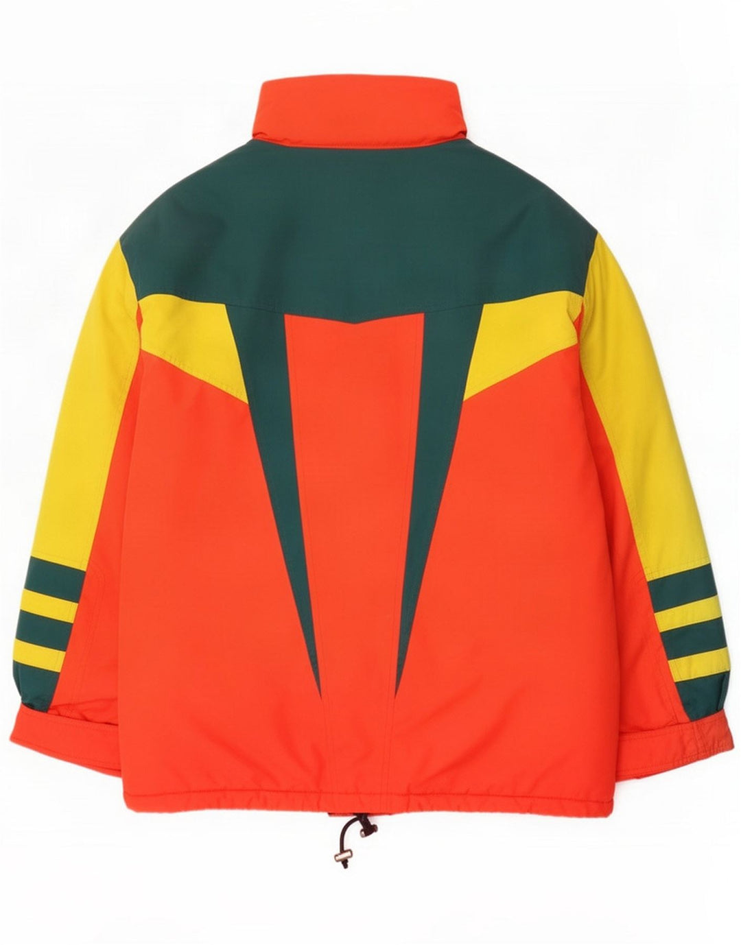Fila Mens Graphic Ski Jacket IT 50 Large Orange Colourblock Polyester