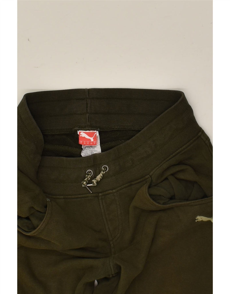 PUMA Womens Tracksuit Trousers Joggers UK 12 Medium  Green Cotton | Vintage Puma | Thrift | Second-Hand Puma | Used Clothing | Messina Hembry 