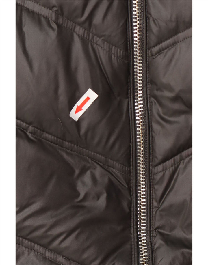 Michael Kors Womens Hooded Padded Coat UK 10 Small Grey Nylon