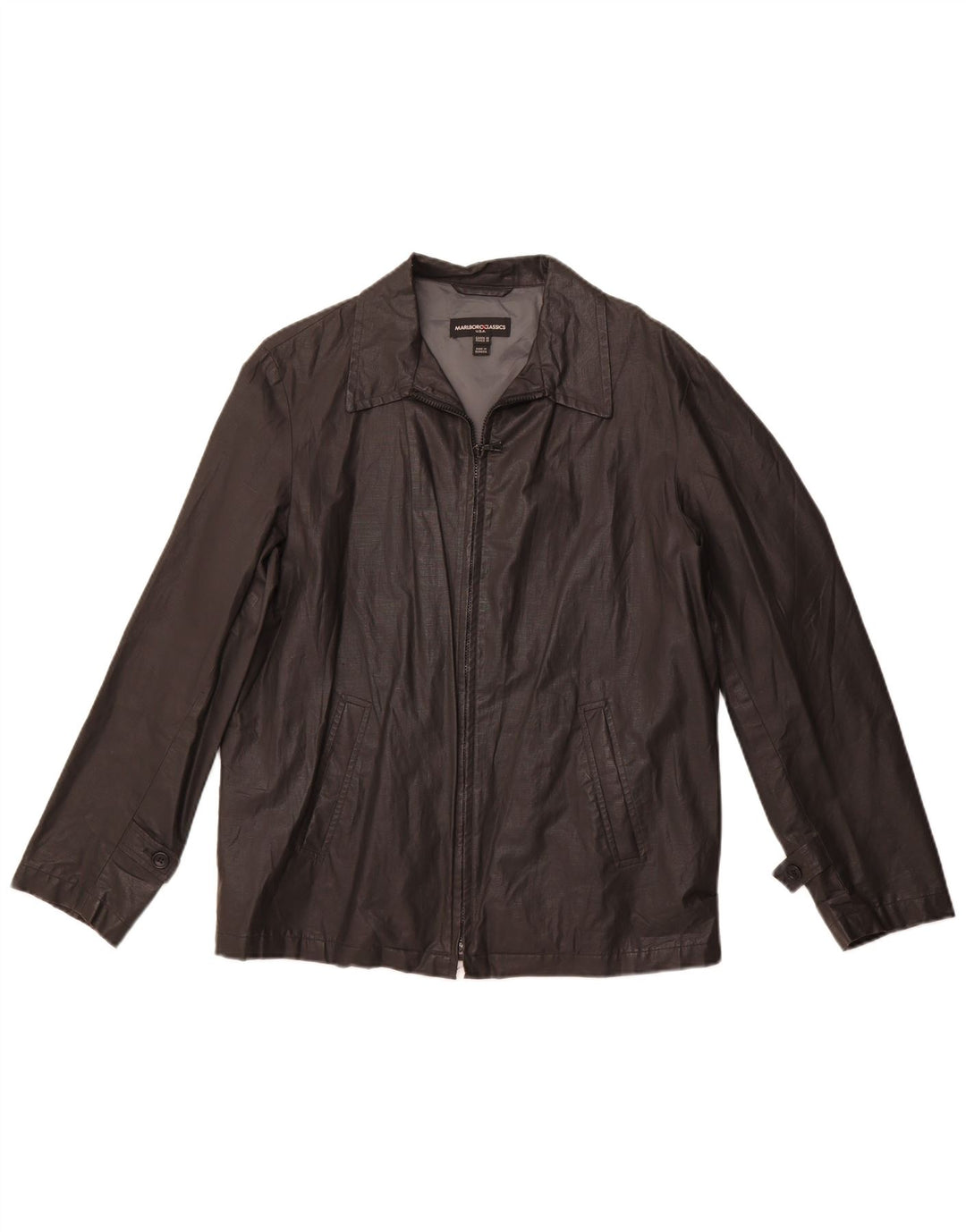 MARLBORO CLASSICS Mens Bomber Jacket EU 48 Medium Black Linen