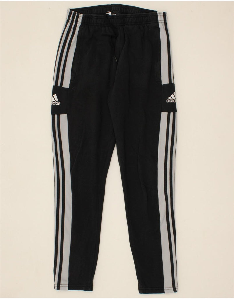 ADIDAS Mens Graphic Tracksuit Trousers Medium Black Colourblock Cotton | Vintage Adidas | Thrift | Second-Hand Adidas | Used Clothing | Messina Hembry 