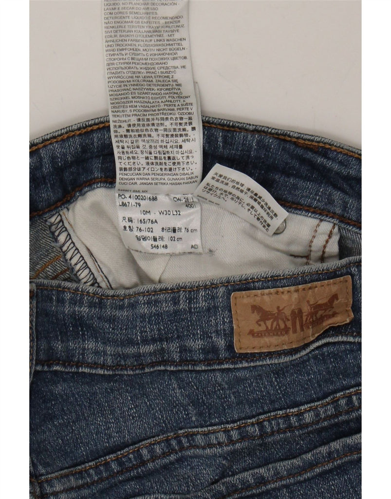 LEVI'S Womens Mid Rise Skinny Jeans US 10 Large W30 L32 Blue Cotton Vintage Levi's and Second-Hand Levi's from Messina Hembry 
