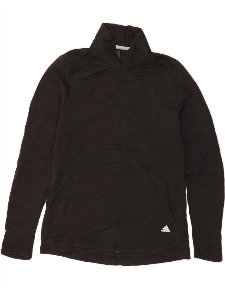 ADIDAS Womens Golf Tracksuit Top Jacket UK 16 Large Black Striped Vintage Adidas and Second-Hand Adidas from Messina Hembry 