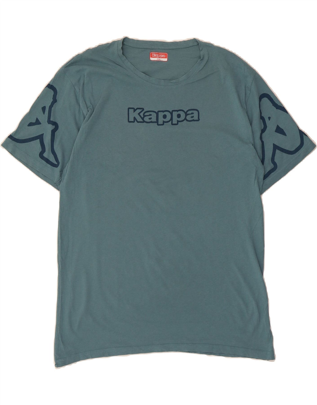 KAPPA Mens Graphic T-Shirt Top 2XL Blue Vintage Kappa and Second-Hand Kappa from Messina Hembry 