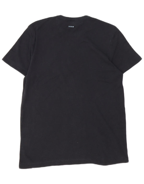 HUGO BOSS Mens T-Shirt Top XL Black Cotton