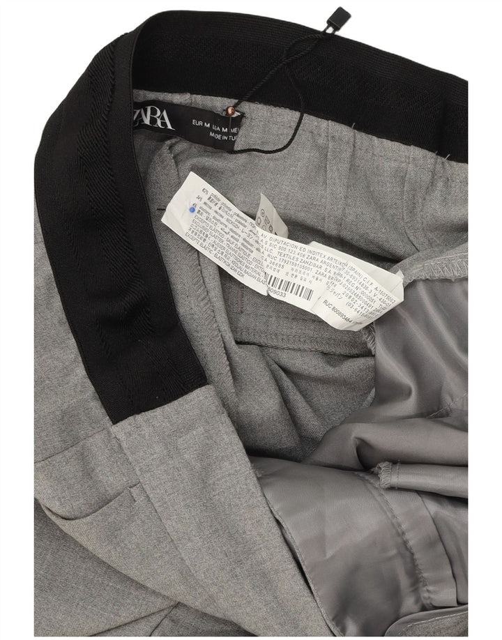 Zara Womens Slim Chino Trousers Medium W30 L28 Grey Polyester