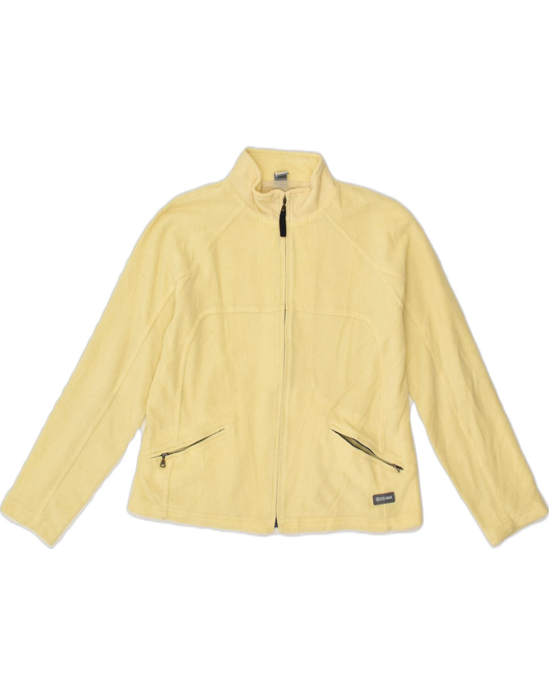 COLMAR Womens Fleece Jacket UK 18 XL Yellow Polyester | Vintage Colmar | Thrift | Second-Hand Colmar | Used Clothing | Messina Hembry 