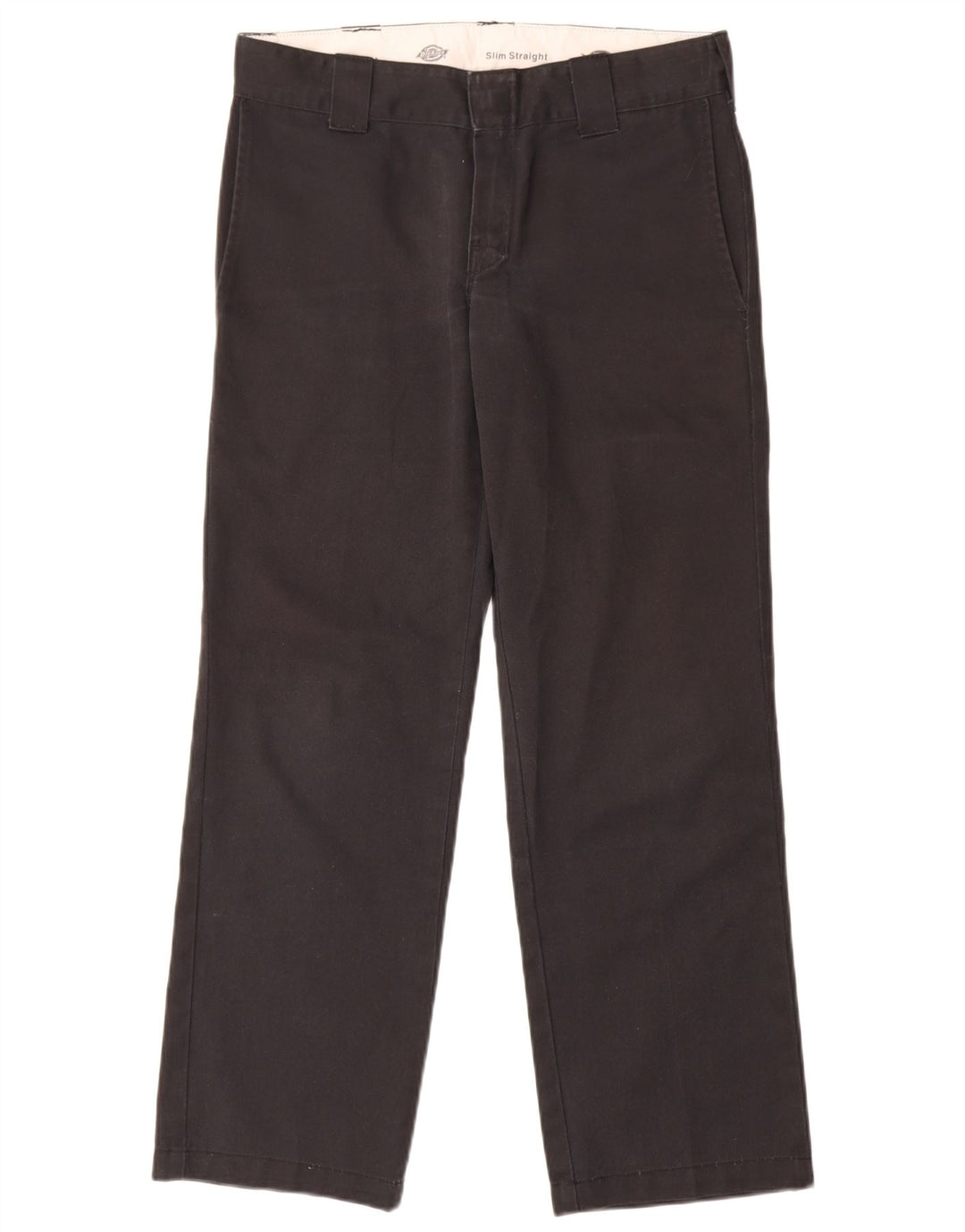 Dickies Mens Slim Straight Chino Trousers W30 L30 Black Polyester