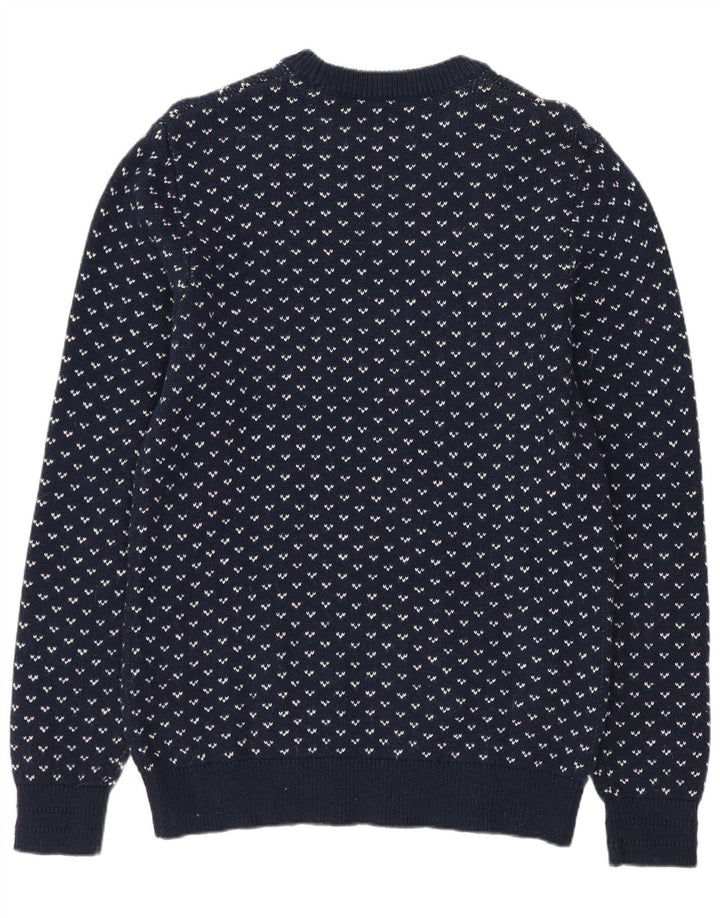 JACK & JONES Mens Crew Neck Jumper Sweater Medium Navy Blue