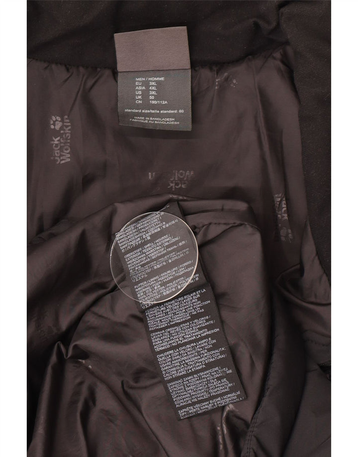 Jack Wolfskin Mens Liner Padded Jacket UK 50 3XL Black Polyester