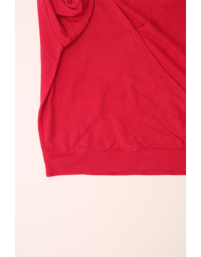 J. CREW Womens Oversized Sweatshirt Jumper UK 16 Large Red Cotton Vintage J. Crew and Second-Hand J. Crew from Messina Hembry 