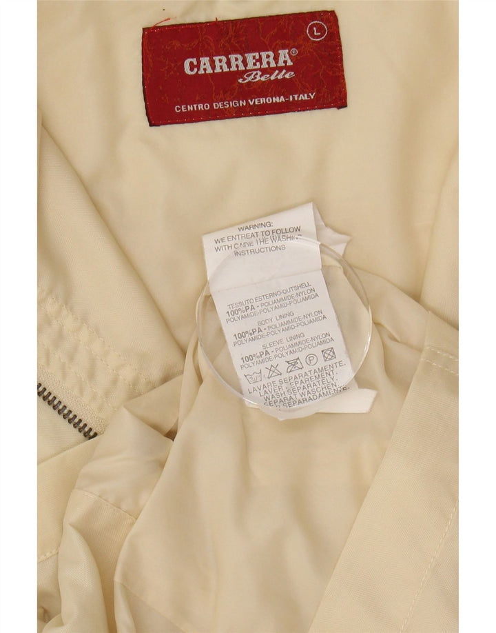 CARRERA Womens Utility Jacket UK 16 Large Off White Polyamide Vintage Carrera and Second-Hand Carrera from Messina Hembry 