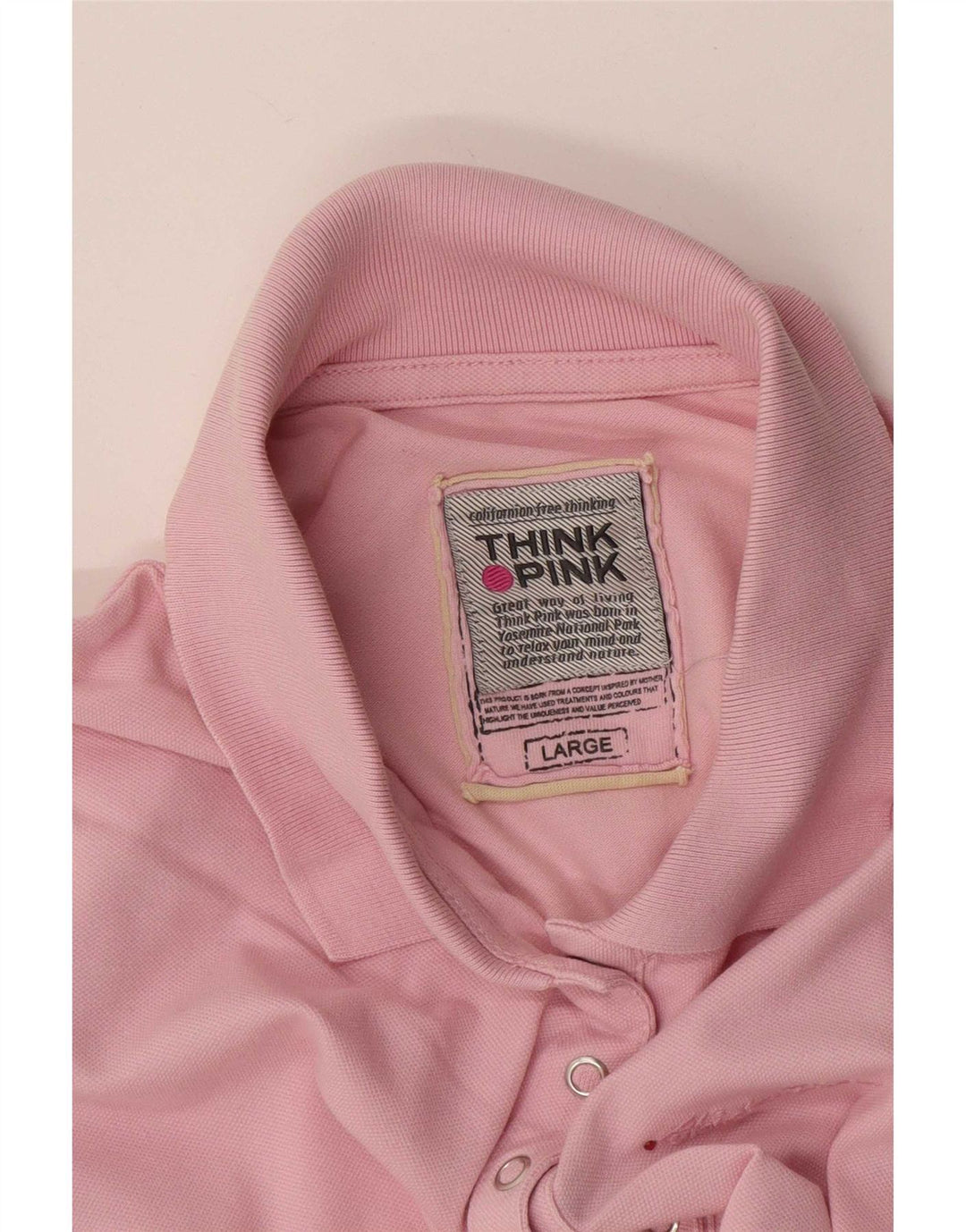 Think Pink Womens Polo Shirt UK 14 Large