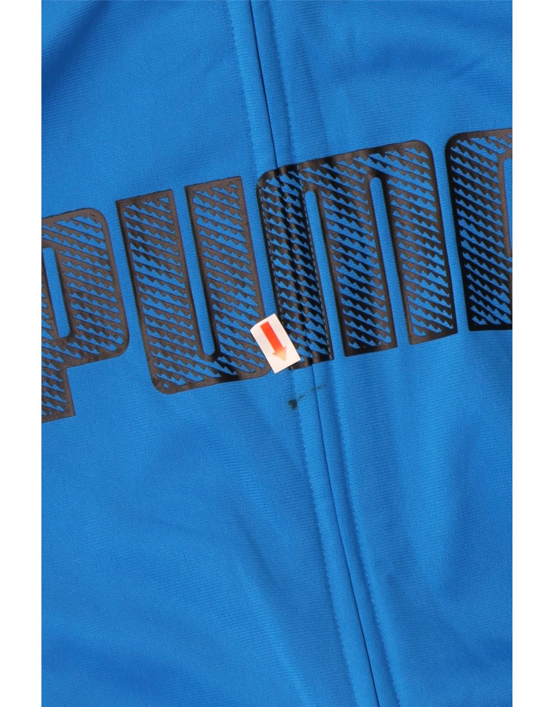 PUMA Boys Graphic Tracksuit Top Jacket 13-14 Years Blue Colourblock