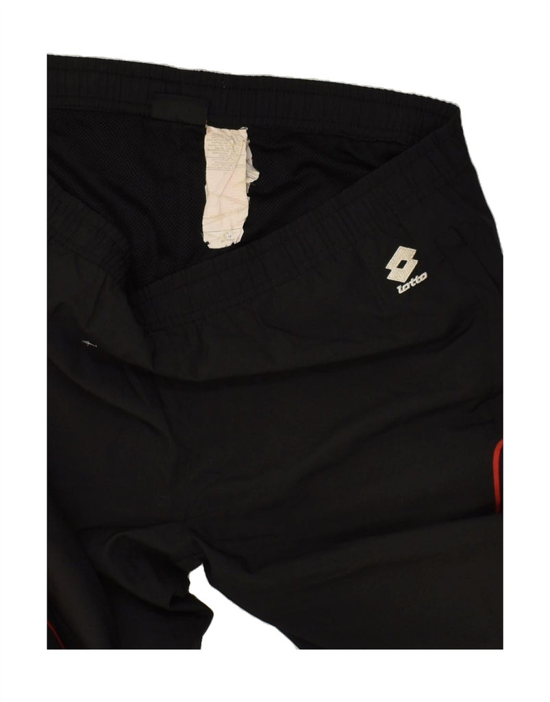 LOTTO Boys Tracksuit Trousers 15-16 Years XL Black Polyester Vintage Lotto and Second-Hand Lotto from Messina Hembry 