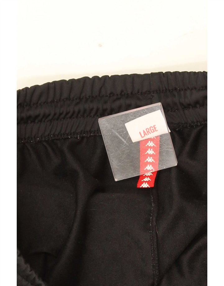 Kappa Mens Graphic Tracksuit Trousers Large Black Colourblock