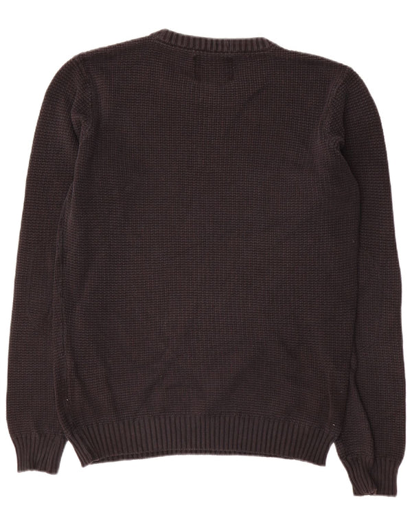 Jack & Jones Mens Crew Neck Jumper Sweater Small Black Cotton