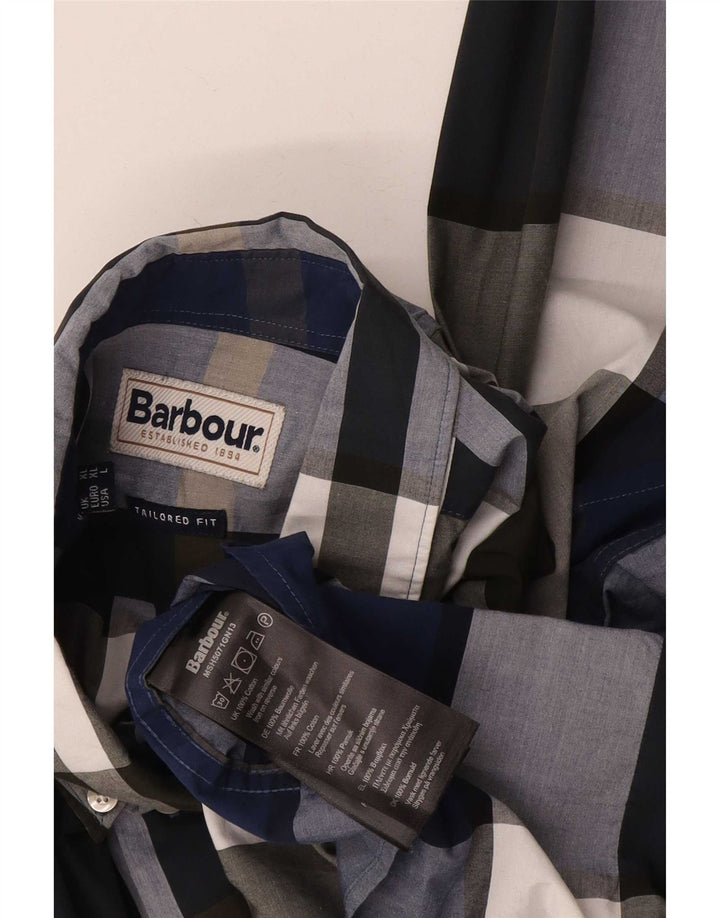 Barbour Mens Tailored Fit Shirt XL Multicoloured Plaid Cotton