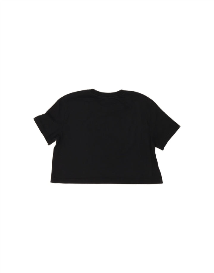 NIKE Womens Oversized Crop Graphic T-Shirt Top UK 10 Small Black