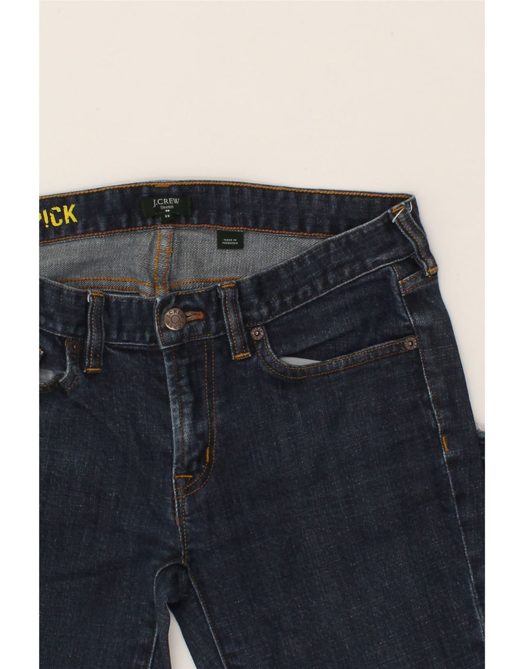 J. CREW Womens Toothpick Slim Jeans W28 L28 Navy Blue Cotton Vintage J. Crew and Second-Hand J. Crew from Messina Hembry 
