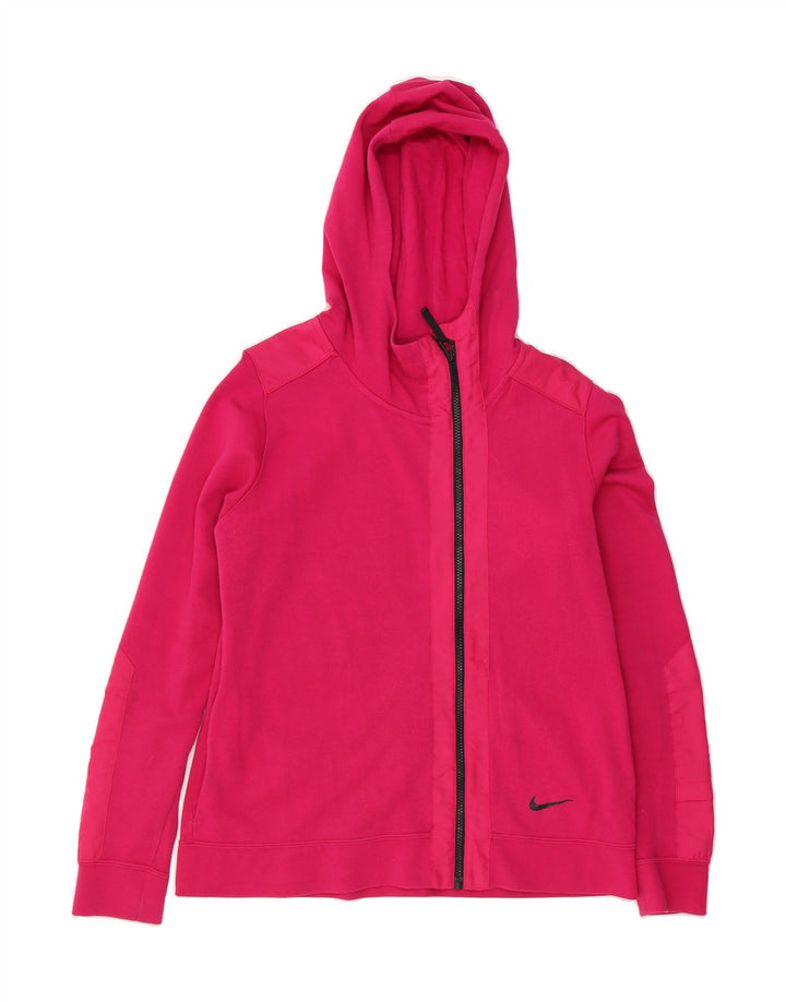 NIKE Womens Zip Hoodie Sweater UK 16 Large Pink Vintage Nike and Second-Hand Nike from Messina Hembry 