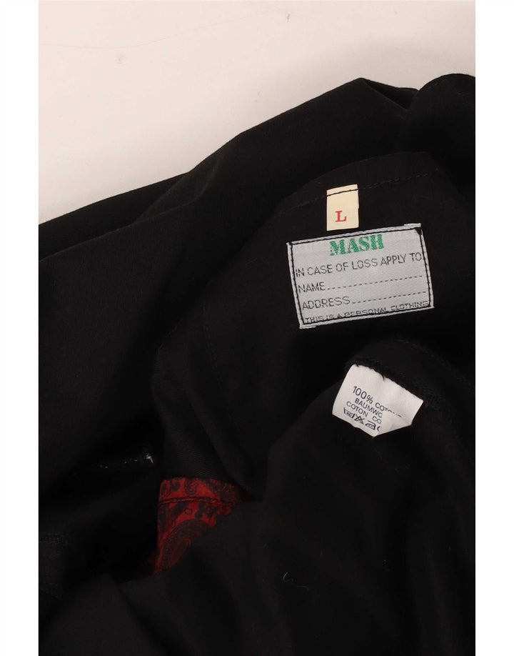 Mash Mens 2 Button Blazer Jacket UK 40 Large Black Cotton