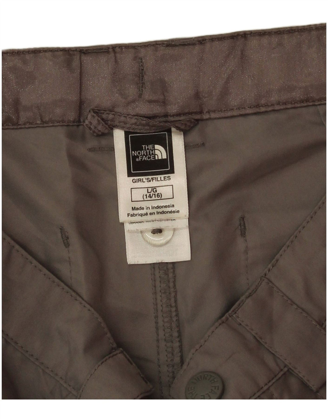 The North Face Girls Cargo Shorts 14-15 Years Large W30 Grey Polyester