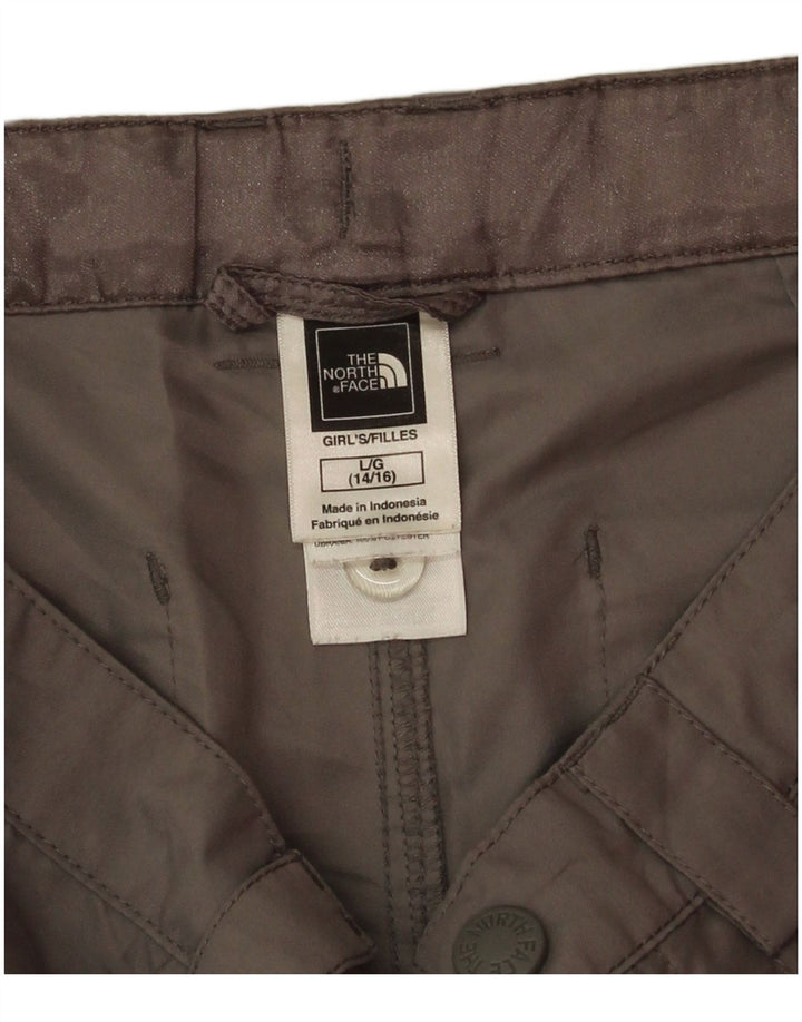 The North Face Girls Cargo Shorts 14-15 Years Large W30 Grey Polyester