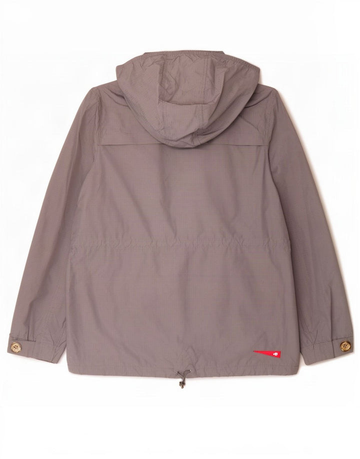 Marks & Spencer Womens Hooded Rain Jacket UK 16 Large Grey Polyester